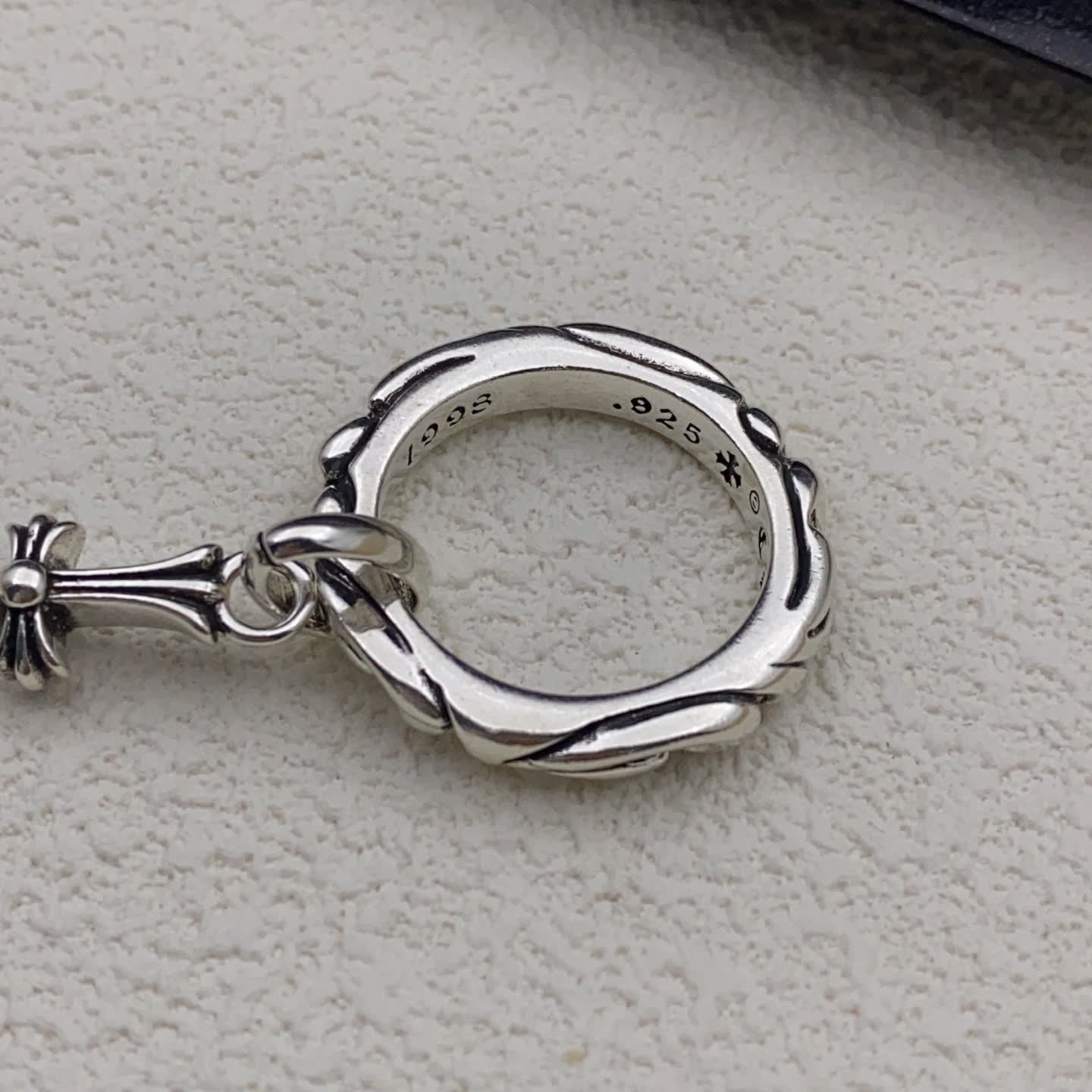 Chrome Hearts Silver Circle Pendant Necklace